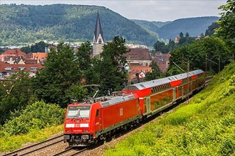 Regional train Regional train of bwegt by Deutsche Bahn on Geislinger Steige near Geislingen