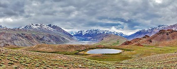 Himalayan landscape panorama in Spiti valley