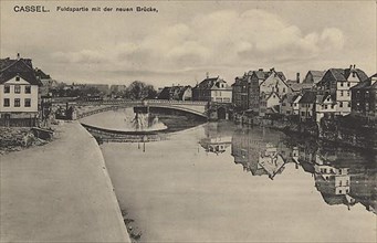 Fuldapartie and new bridge in Kassel
