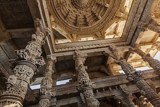Carved stone ceiling in Ranakpur temple