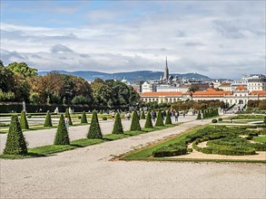 View over the garden to the Lower Belvedere