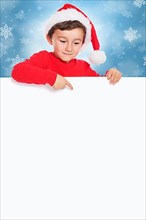 Christmas Child Boy Father Christmas Show Text Free Space Copyspace Free Space