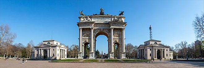 Arco Della Pace Milano Peace Arch Triumphal Arch Gate Travel City Panorama in Milan