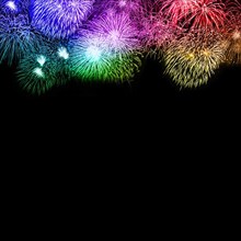 New Year's Eve fireworks New Year's Eve background text free space copyspace square colourful New Year New New backgrounds in Stuttgart
