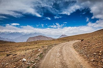 Road in Himalayas. Spiti Valley