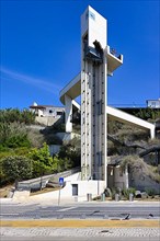 Lift overlooking the beach and the harbor