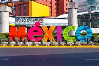 Mexico logo at the international airport in Mexico
