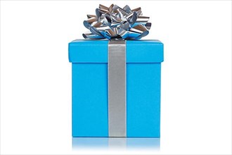 Birthday Christmas Gift Christmas present Birthday gift box blue cut out isolated in Stuttgart
