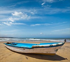 Boat on a beach. India