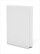 Isolated white blank book on white