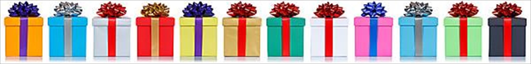 Gifts Birthday Christmas in a Row Boxes Free Plate Isolated