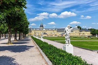 Karlsruhe Castle Baroque Palace Residence with Figures Travel Architecture in Karlsruhe