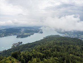 View of Lake Lake Woerth from the Pyramidenkogel