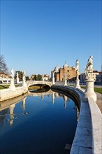 Prato Della Valle Square with Statues Travel City in Padua