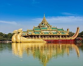 Yangon icon landmark and tourist attraction Karaweik