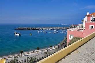 View over Sines old city and the harbor