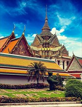Vintage retro effect filtered hipster style travel image of Buddhist temple Wat Pho. Bangkok