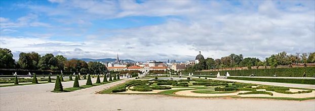 View over the garden to the Lower Belvedere