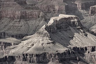 Rock formations in the Grand Canyon