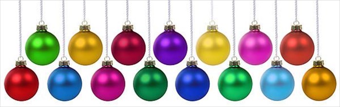 Christmas Christmas baubles banner Christmas time Advent baubles decoration hanging exempt isolated exempt decoration