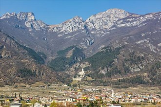 Castello di Avio landscape in Trento Alps mountains in Avio