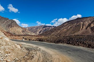 Manali-Leh road to Ladakh in Indian Himalayas near Baralacha-La pass. Himachal Pradesh