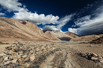 Himalayan landscape in Nubra valley in Himalayas. Ladakh