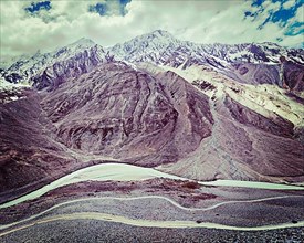 Vintage retro effect filtered hipster style travel image of Spiti valley