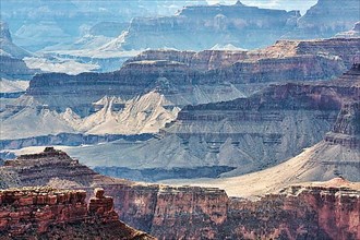 Rock formations in the Grand Canyon