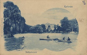 City garden pond in Karlsruhe