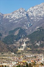 Castello di Avio landscape in Trento Alps mountains in Avio