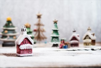 Village made with christmas decoration. Resolution and high quality beautiful photo
