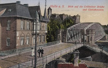 Croellwitzer Bruecke and Giebichenstein in Halle an der Saale