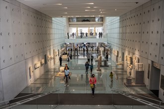 Visitors at the Acropolis Museum