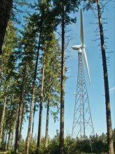 Wind turbine near Holzeck near Schonach near Triberg