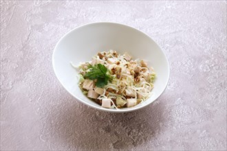 Salad with chicken meat