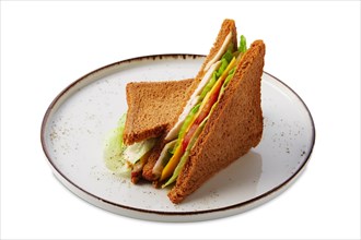 Club sandwich with chicken