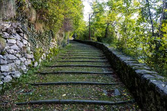 Track to the Unesco world heritage site Sacro Monte de Varallo