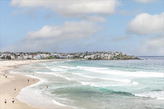 View of the beach. Bondi Beach is one of Australia's most iconic beaches. Sydney