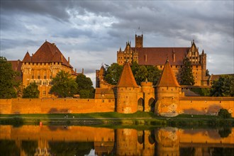 Unesco world heritage sight Malbork castle at sunset