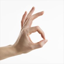 Hand showing ok sign