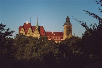 Czocha castle the setting sun