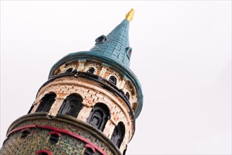 The Galata Tower model on a white background