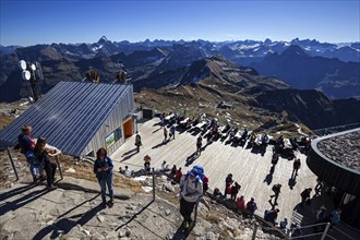 View from Nebelhorn on viewing terrace
