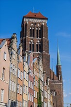 Hanseatic league houses with Saint MaryÂ´s church
