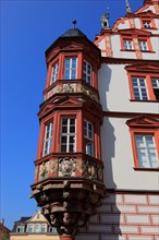 Bay window on the town house on the market square