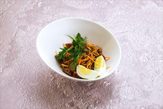 Vegetarian salad with carrot