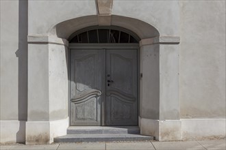 House facade with old entrance door
