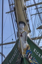 Figurehead on the sailing ship Rickmer Rickmers