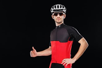 Sport. Cyclist in training clothes